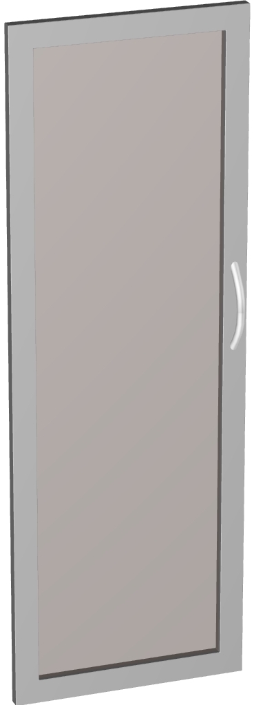 Дверь стеклянная в алюминиевой рамке (1шт.) 60.0