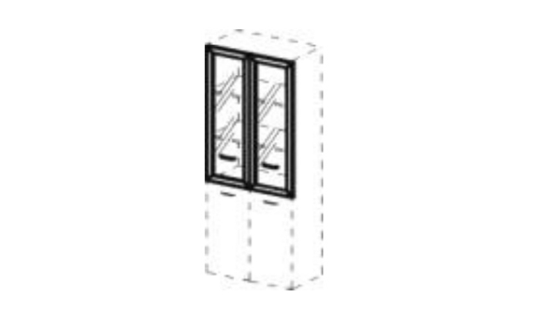 Стеклянные дверцы для комбинированных шкафов ДШД16.08К